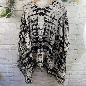 🌙 Lane Bryant black & white kimono cover up